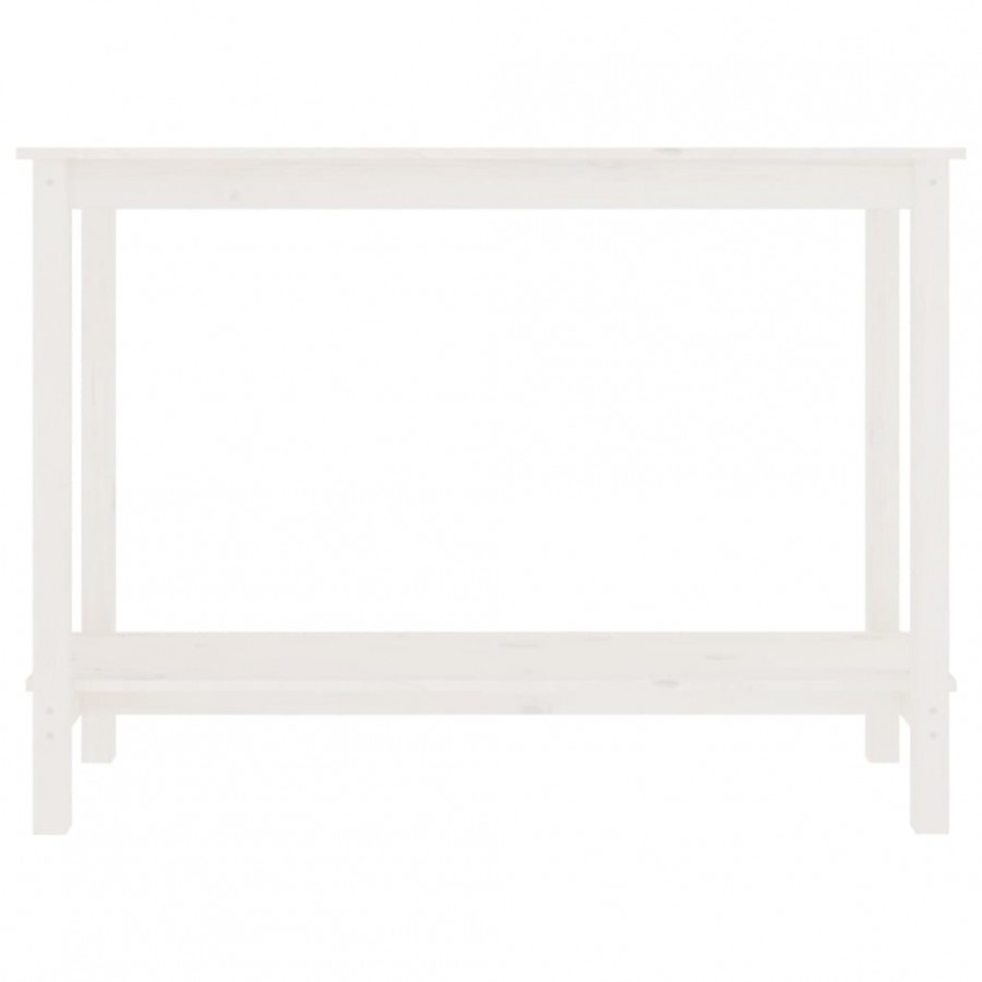 Table console Blanc 110x40x80 cm Bois massif de pin
