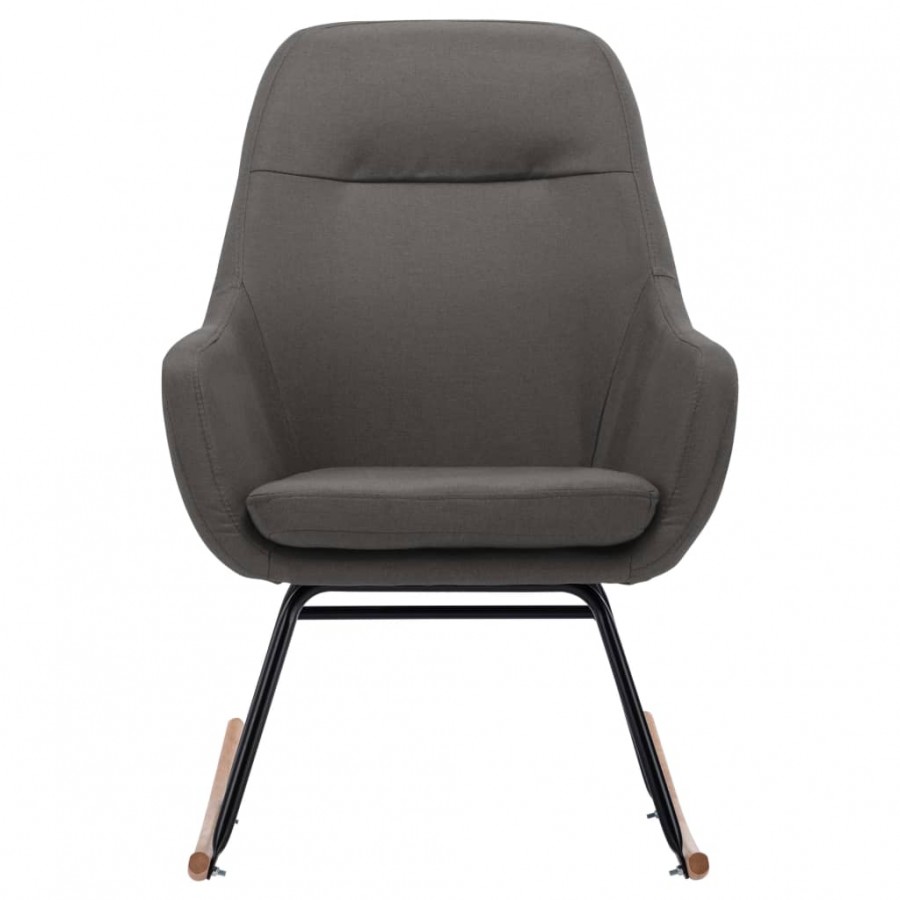 Chaise à bascule Gris foncé Tissu
