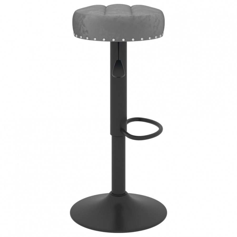 Tabourets de bar lot de 2 gris foncé velours