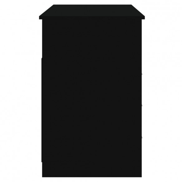 Bureau avec tiroirs Noir 102x50x76 cm 
