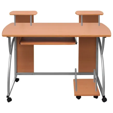 Bureau d'ordinateur Marron 110x52x88,5 cm Bois d’ingénierie 2