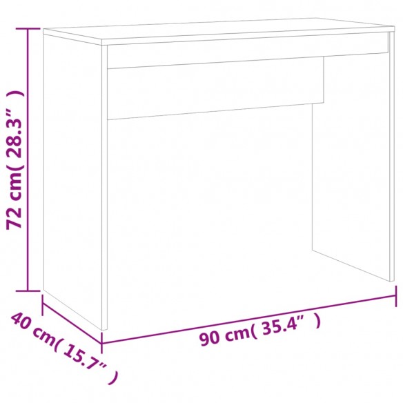 Bureau Chêne sonoma 90x40x72 cm 