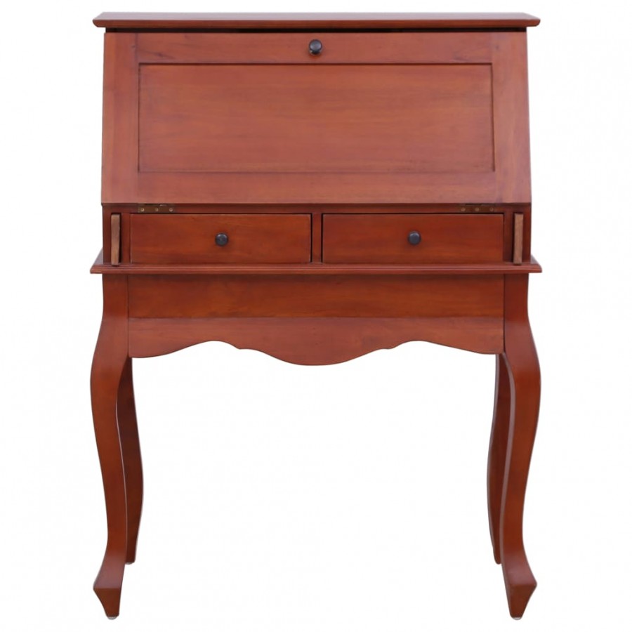 Bureau secrétaire Marron 78x42x103 cm Bois d'acajou massif
