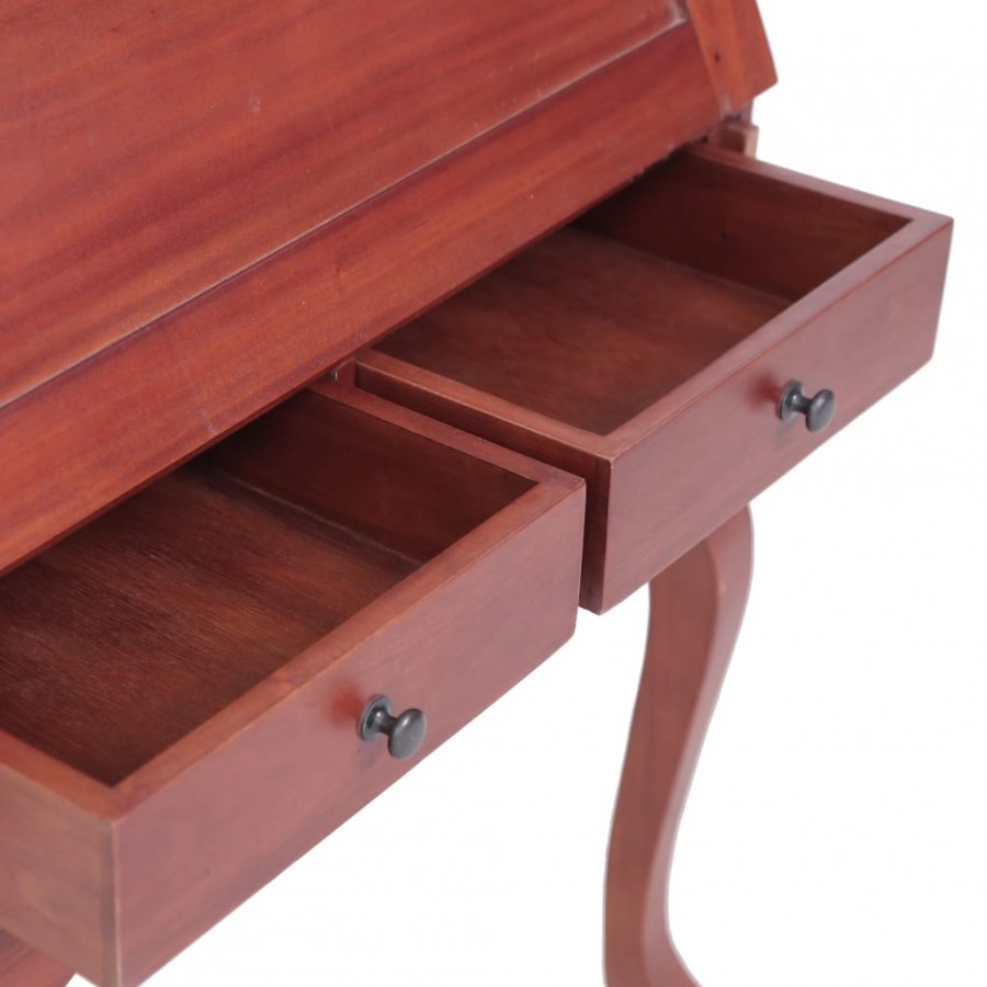Bureau secrétaire Marron 78x42x103 cm Bois d'acajou massif