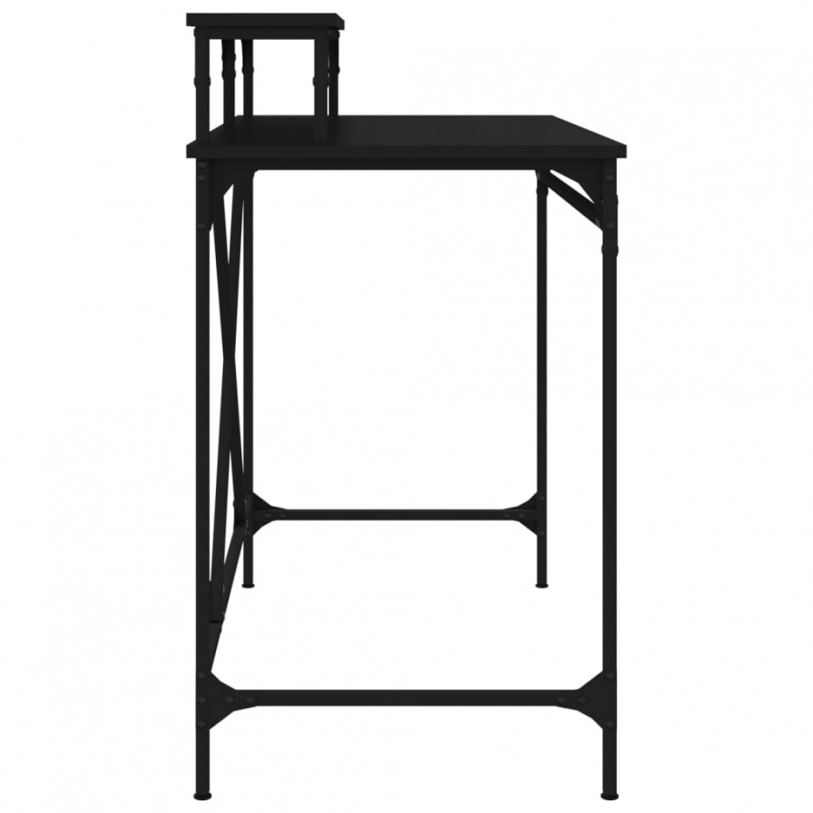 Bureau noir 100x50x90 cm bois d'ingénierie et fer