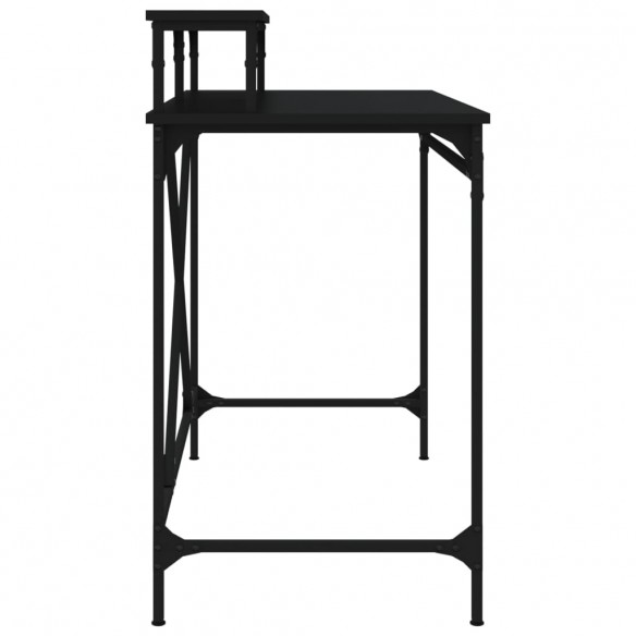Bureau noir 100x50x90 cm bois d'ingénierie et fer