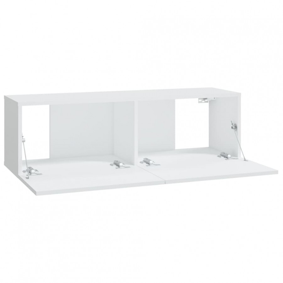Meubles TV muraux 4 pcs Blanc 100x30x30 cm