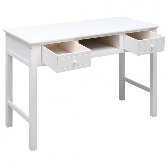 Buffet Blanc 108x45x76 cm Bois de Paulownia massif