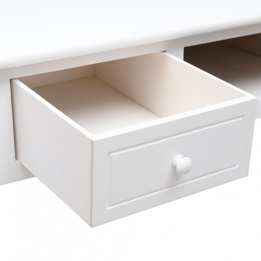 Buffet Blanc 108x45x76 cm Bois de Paulownia massif