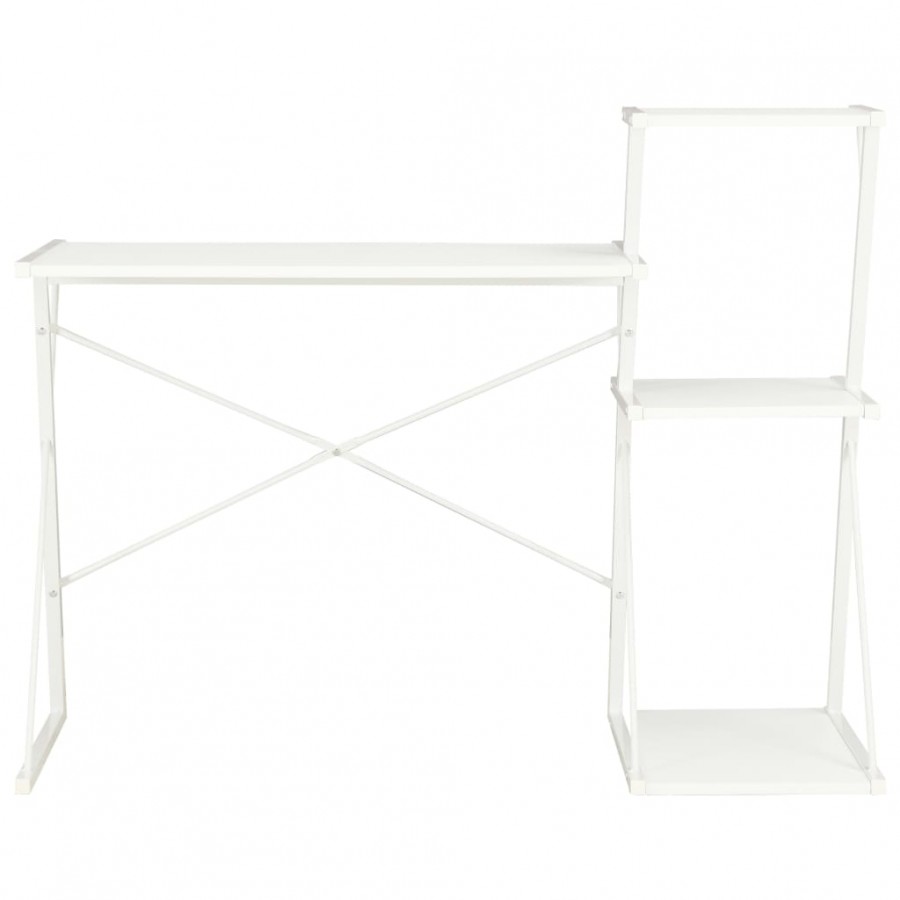 Bureau avec étagère Blanc 116x50x93 cm