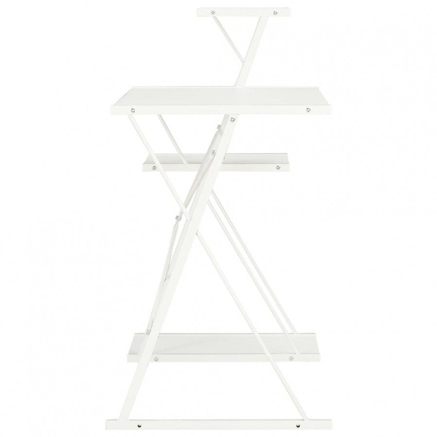 Bureau avec étagère Blanc 116x50x93 cm