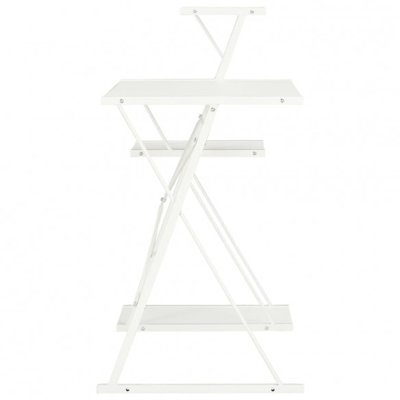 Bureau avec étagère Blanc 116x50x93 cm