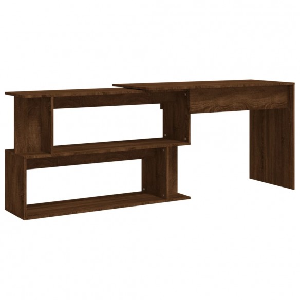 Bureau d'angle Chêne marron 200x50x76 cm 
