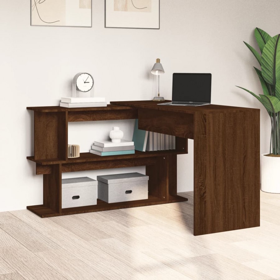 Bureau d'angle Chêne marron 200x50x76 cm 
