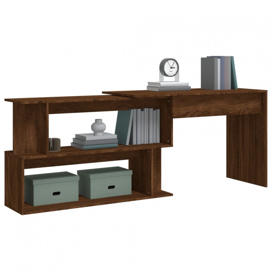 Bureau d'angle Chêne marron 200x50x76 cm 