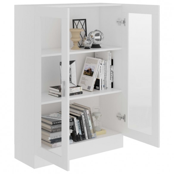 Armoire à vitrine Blanc 82,5x30,5x115 cm Aggloméré