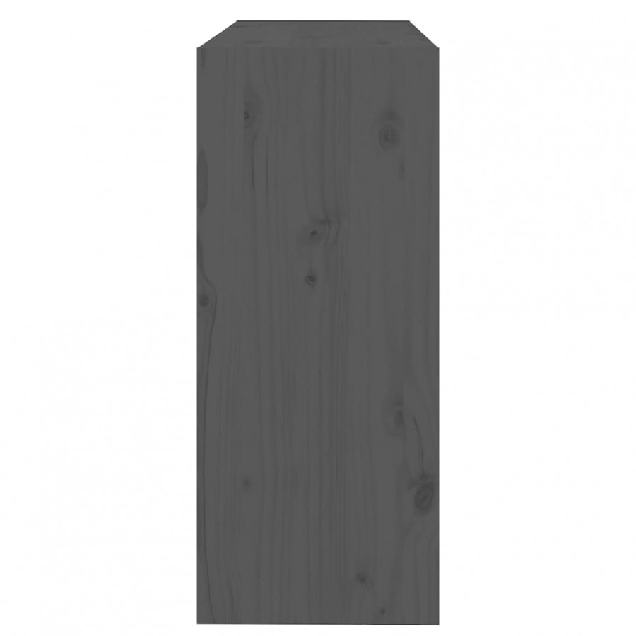 Bibliothèque/Séparateur de pièce Gris 80x30x71,5 cm Pin solide