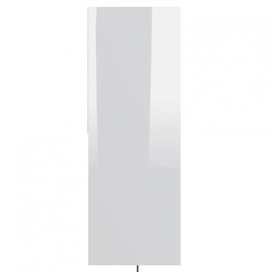Bibliothèque Blanc brillant 67x24x161 cm Aggloméré