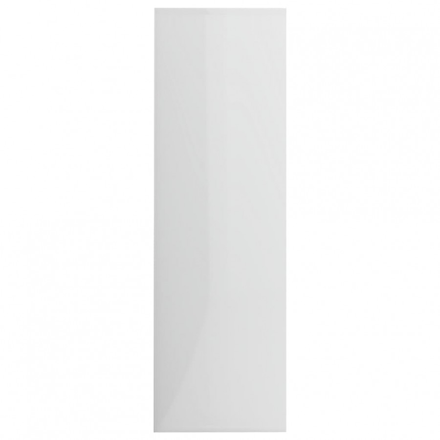 Bibliothèque Blanc brillant 98x30x98 cm Aggloméré