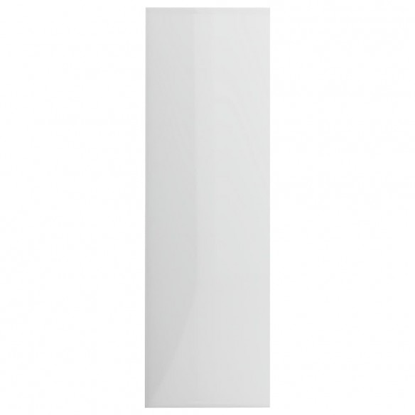 Bibliothèque Blanc brillant 98x30x98 cm Aggloméré