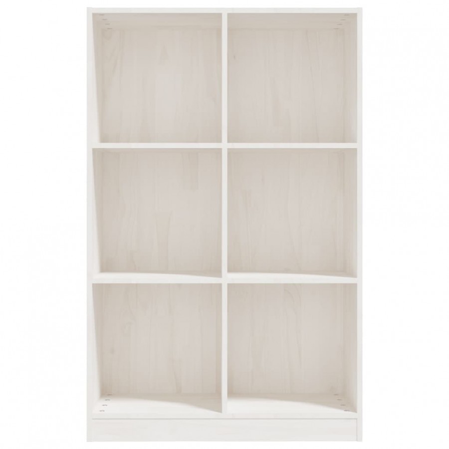 Bibliothèque Blanc 70x33x110 cm Bois de pin massif