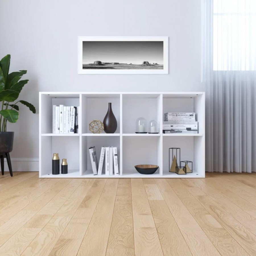 Bibliothèque/Buffet Blanc 66x30x130 cm 