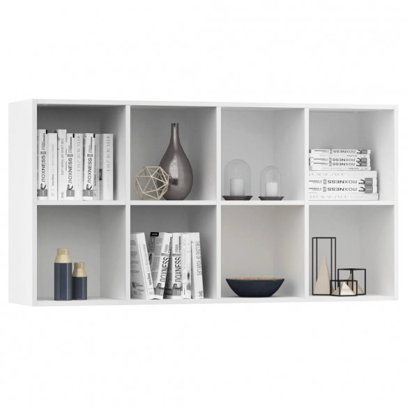 Bibliothèque/Buffet Blanc 66x30x130 cm 