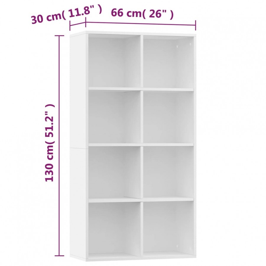 Bibliothèque/Buffet Blanc 66x30x130 cm 