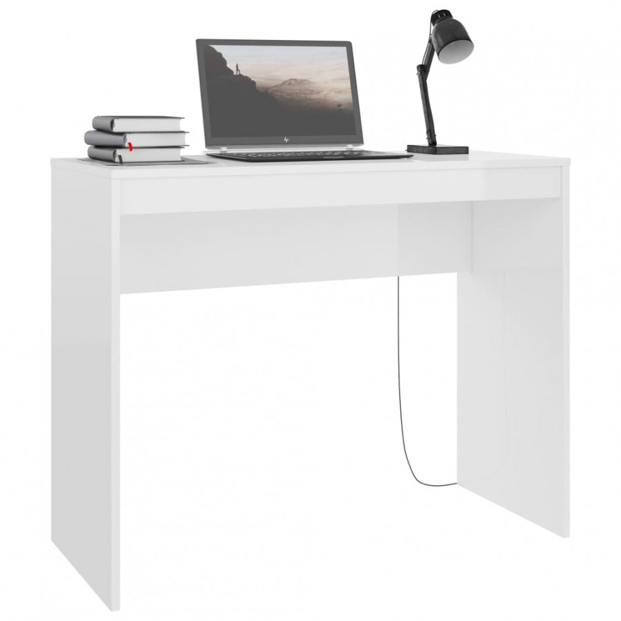 Bureau Blanc brillant 90x40x72 cm 