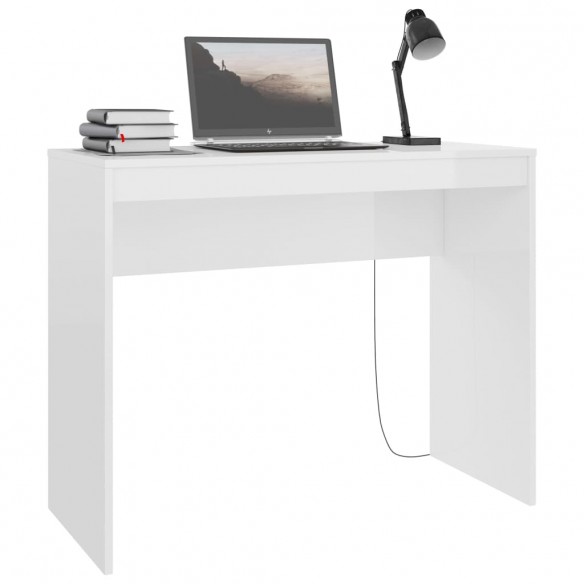 Bureau Blanc brillant 90x40x72 cm 