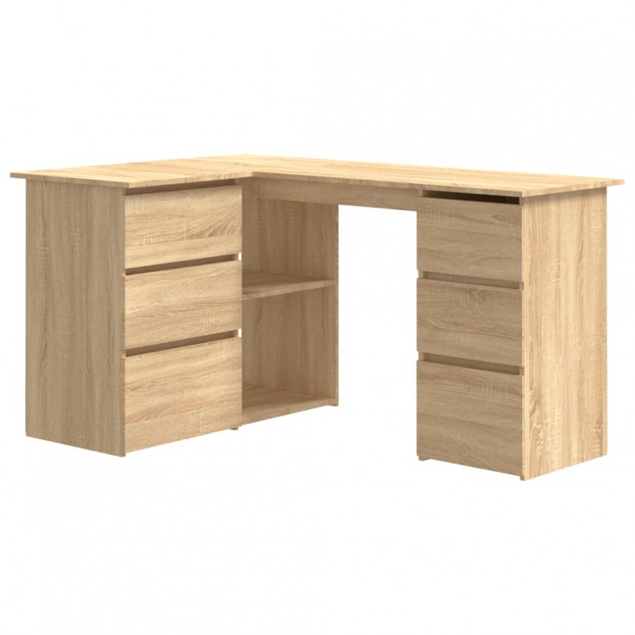 Bureau d'angle Chêne sonoma 145x100x76 cm Aggloméré