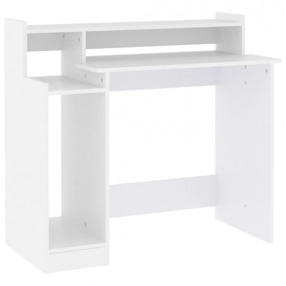 Bureau avec lumières LED Blanc 97x45x90 cm 