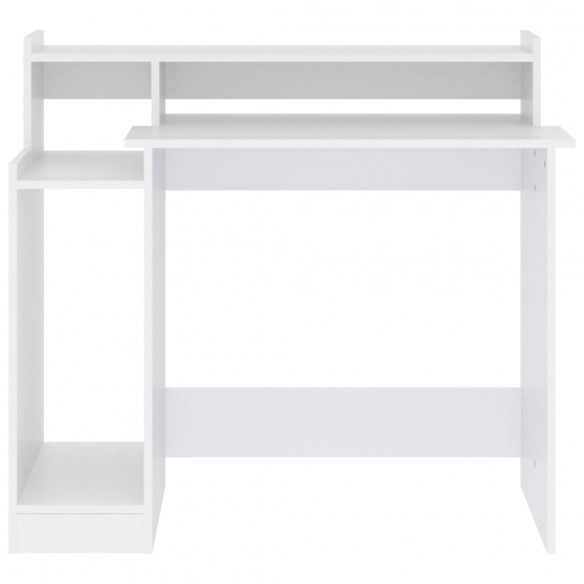 Bureau avec lumières LED Blanc 97x45x90 cm 