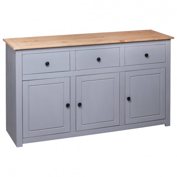 Buffet Gris 135x40x80 cm Pin solide Assortiment Panama