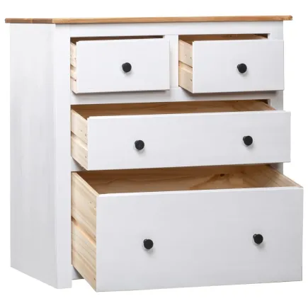 Buffet Blanc 80x40x83 cm Pin Gamme Panama 2