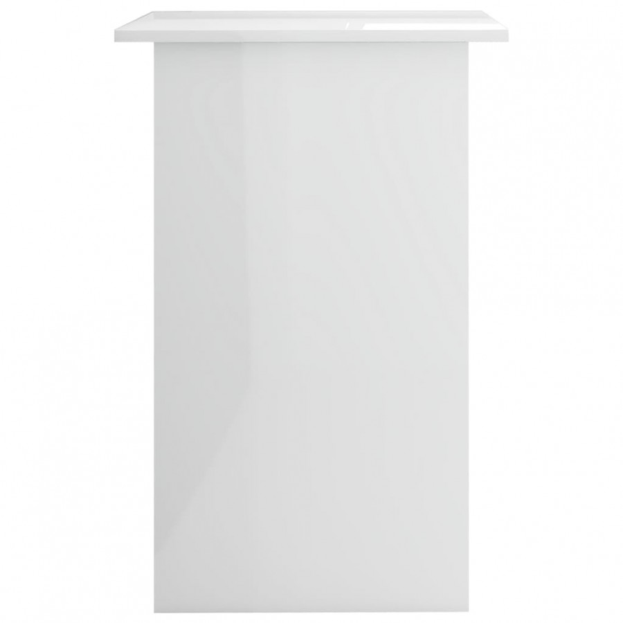 Bureau Blanc brillant 90x50x74 cm Aggloméré
