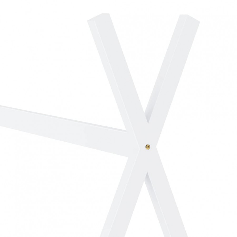 Lit d'enfant Blanc Bois de pin massif 70x140 cm