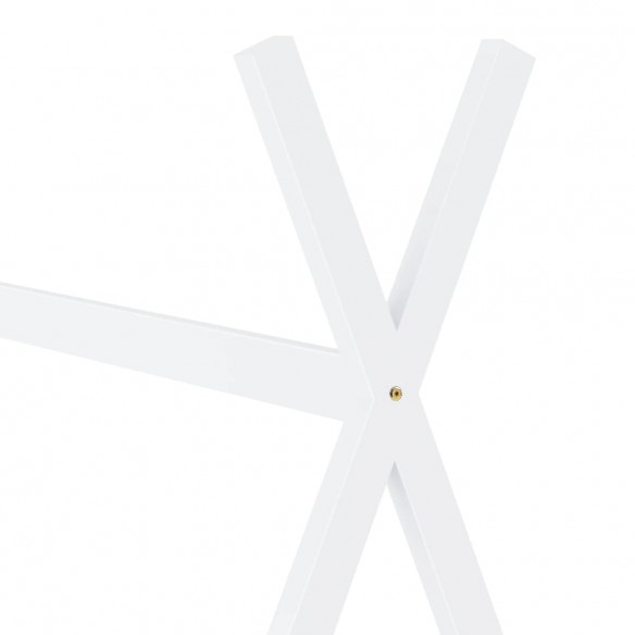 Lit d'enfant Blanc Bois de pin massif 70x140 cm