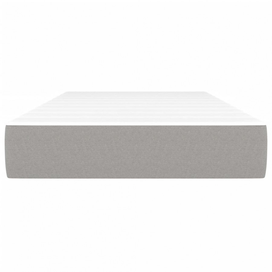 Matelas de lit à ressorts ensachés Gris clair 90x200x20cm Tissu