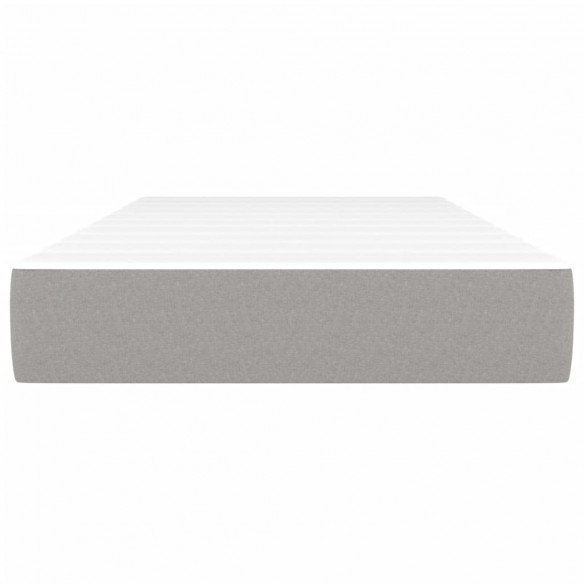 Matelas de lit à ressorts ensachés Gris clair 90x200x20cm Tissu