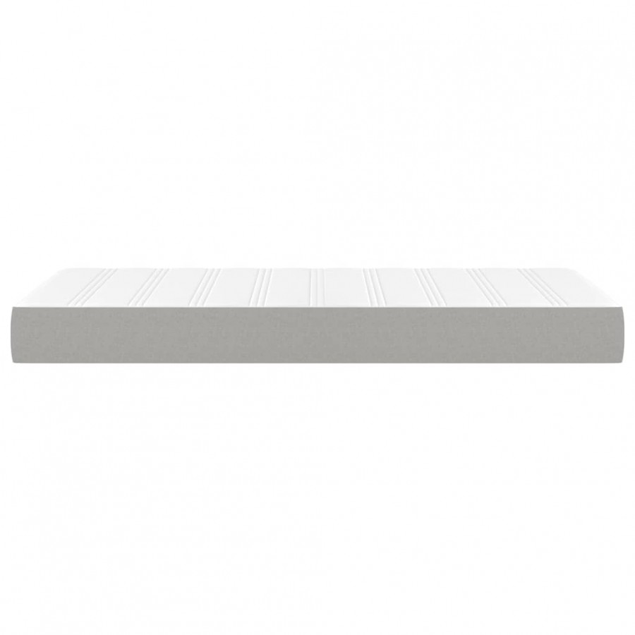 Matelas de lit à ressorts ensachés Gris clair 90x200x20cm Tissu