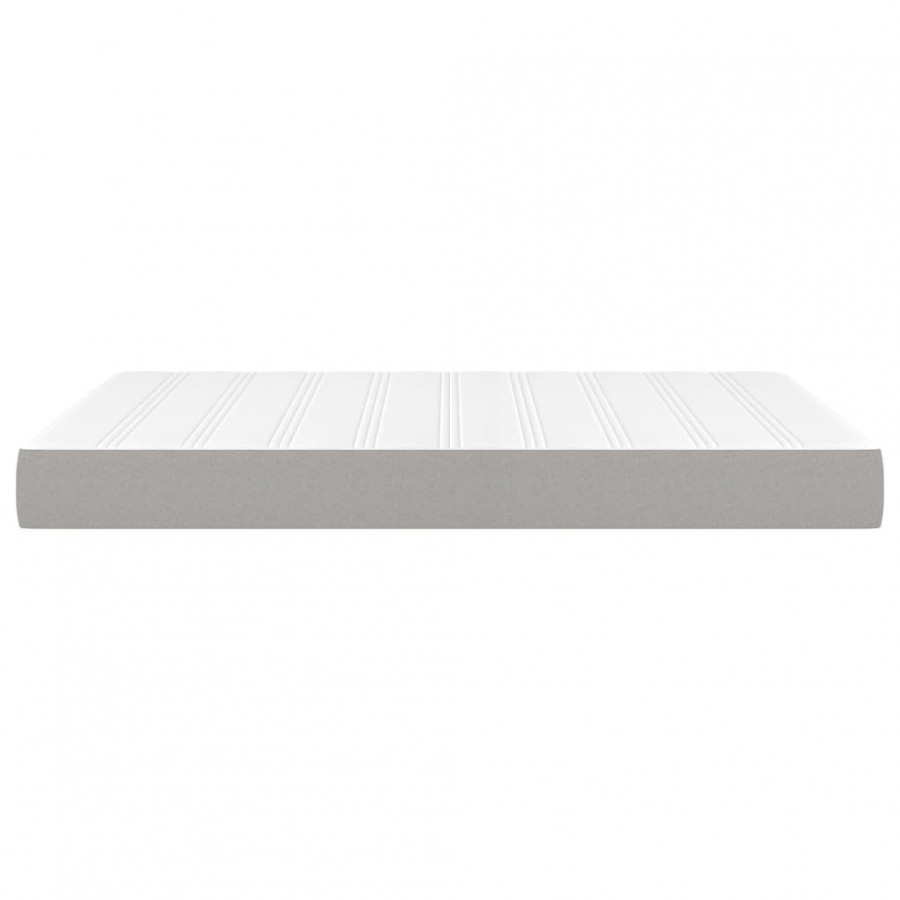 Matelas de lit à ressorts ensachés Gris clair 140x200x20 cm