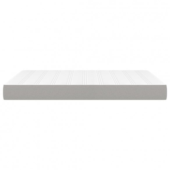 Matelas de lit à ressorts ensachés Gris clair 140x200x20 cm