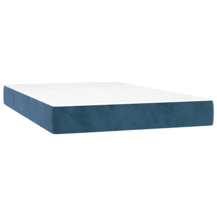 Matelas de lit à ressorts ensachés Bleu foncé 120x200x20 cm 2