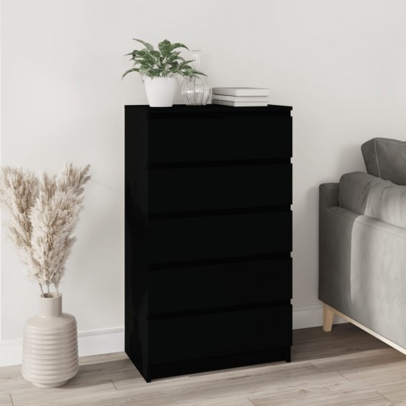 Commode Noir 60x36x103 cm 