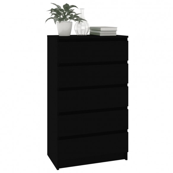 Commode Noir 60x36x103 cm 