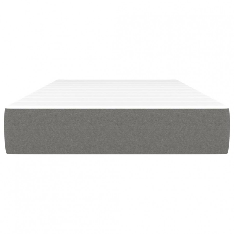 Matelas de lit à ressorts ensachés Gris foncé 80x200x20cm Tissu