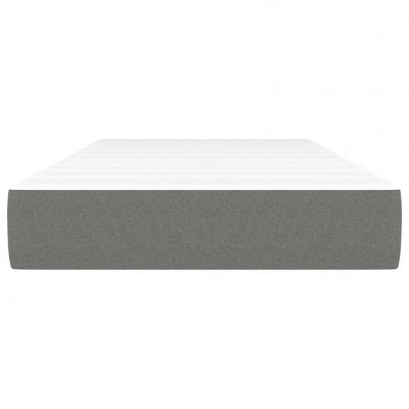 Matelas de lit à ressorts ensachés Gris foncé 80x200x20cm Tissu