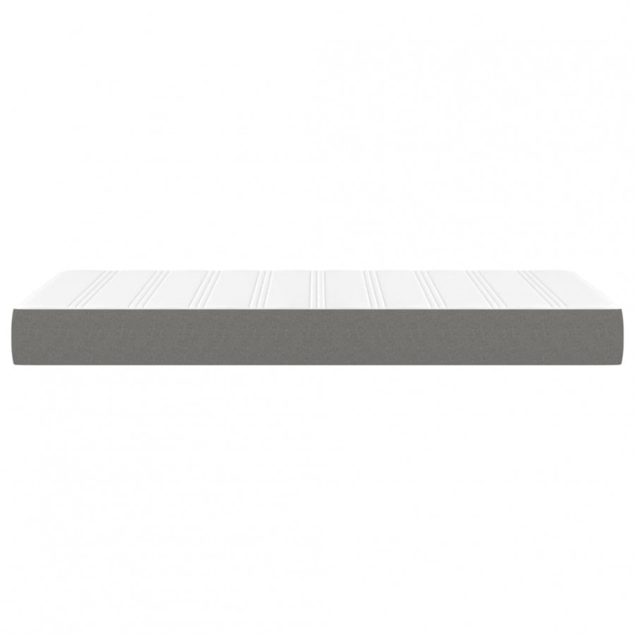 Matelas de lit à ressorts ensachés Gris foncé 80x200x20cm Tissu