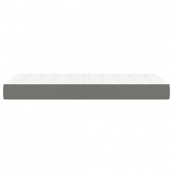 Matelas de lit à ressorts ensachés Gris foncé 80x200x20cm Tissu